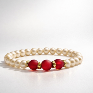 Pearls With A Touch of Red #2